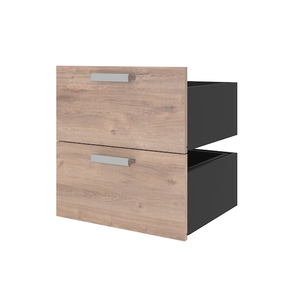 Cielo 20W 2 Drawer Set for Cielo 19.5W Closet Organizer, Rustic Brown